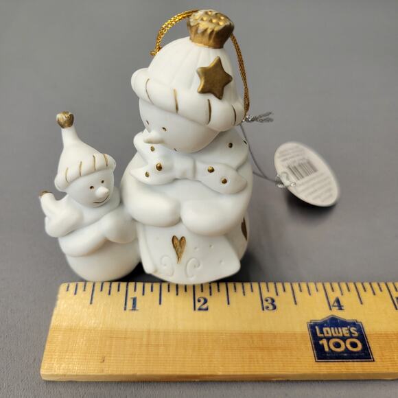 Roman Inc Snowman #2356 Mother Child Christmas Ornament Pierced Porcelain 2004 - Picture 13 of 14